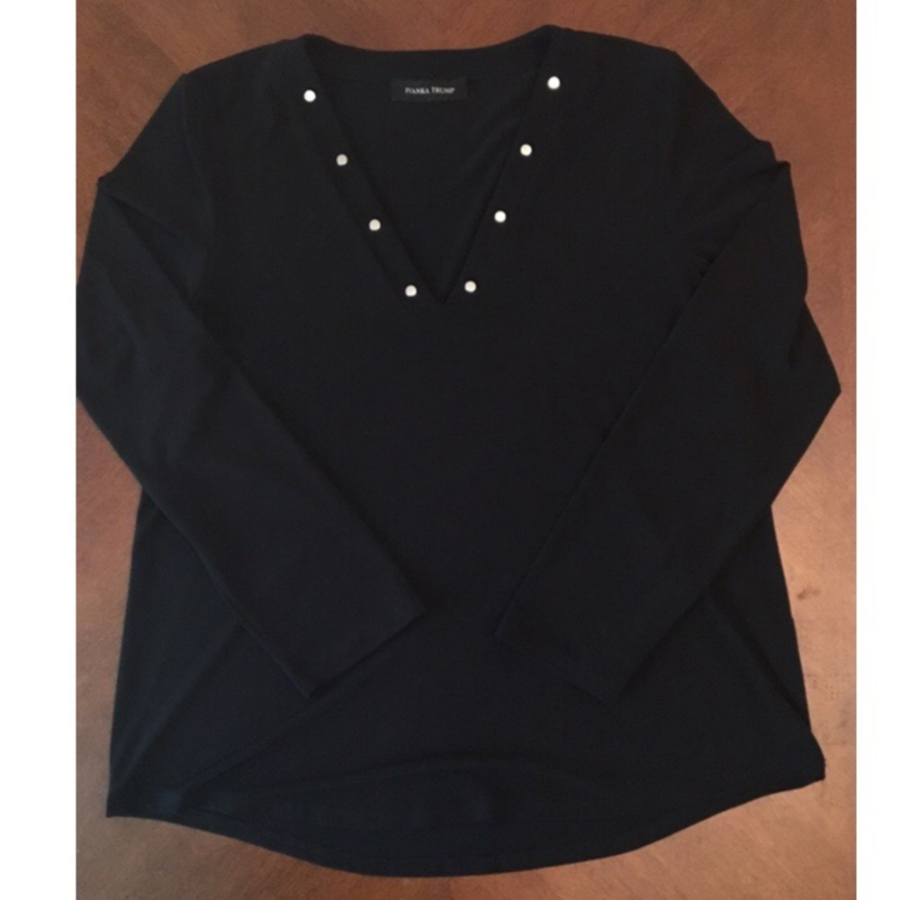 Black V-Neck Top Ivanka Trump